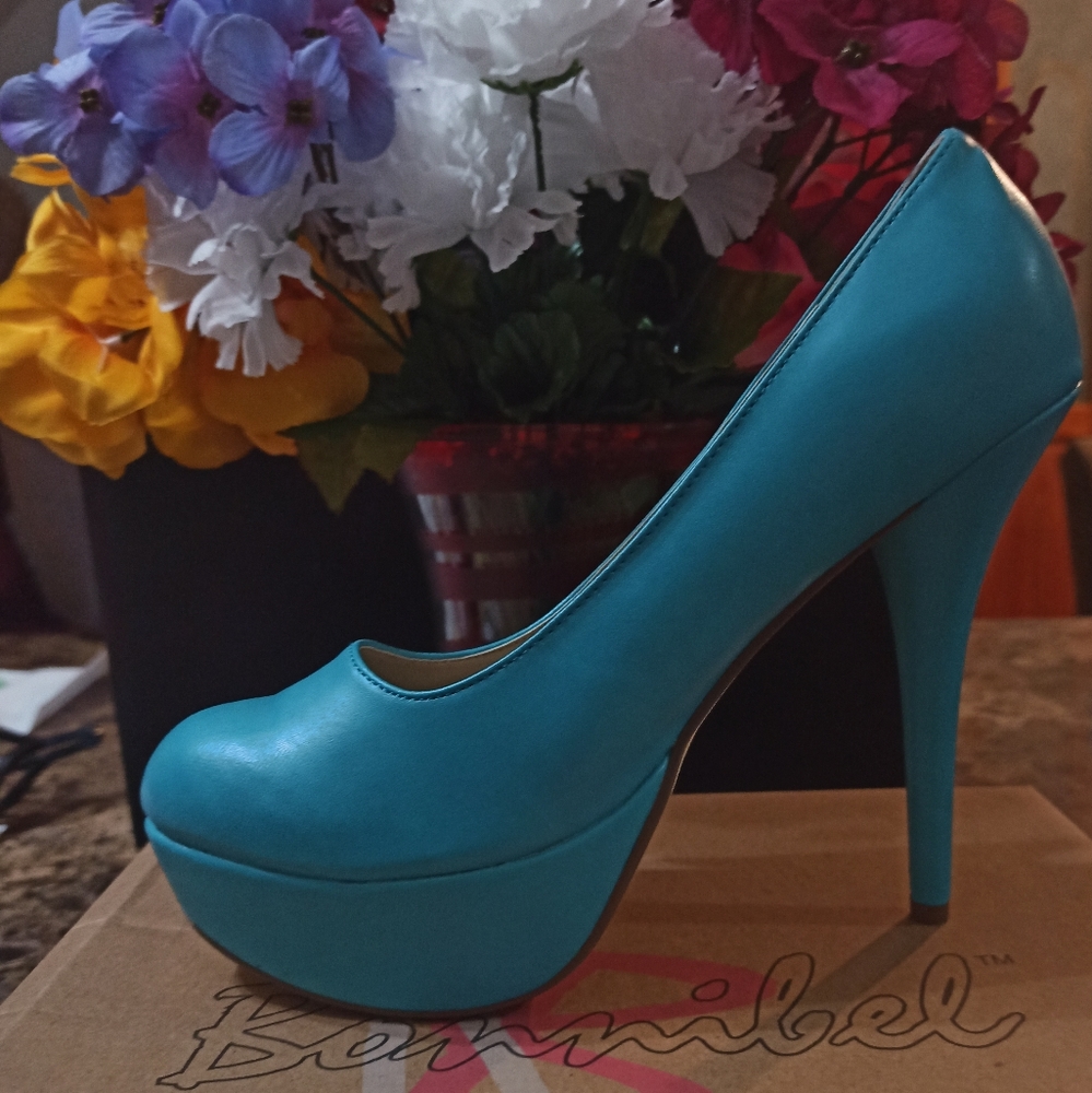 Bonnibel Monique 1N Platform Turquoise Pump